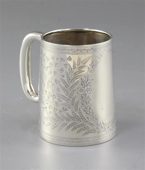 A Victorian silver christening mug, by Thomas Hayes, Height 79mm Weight 3.2oz/100grms